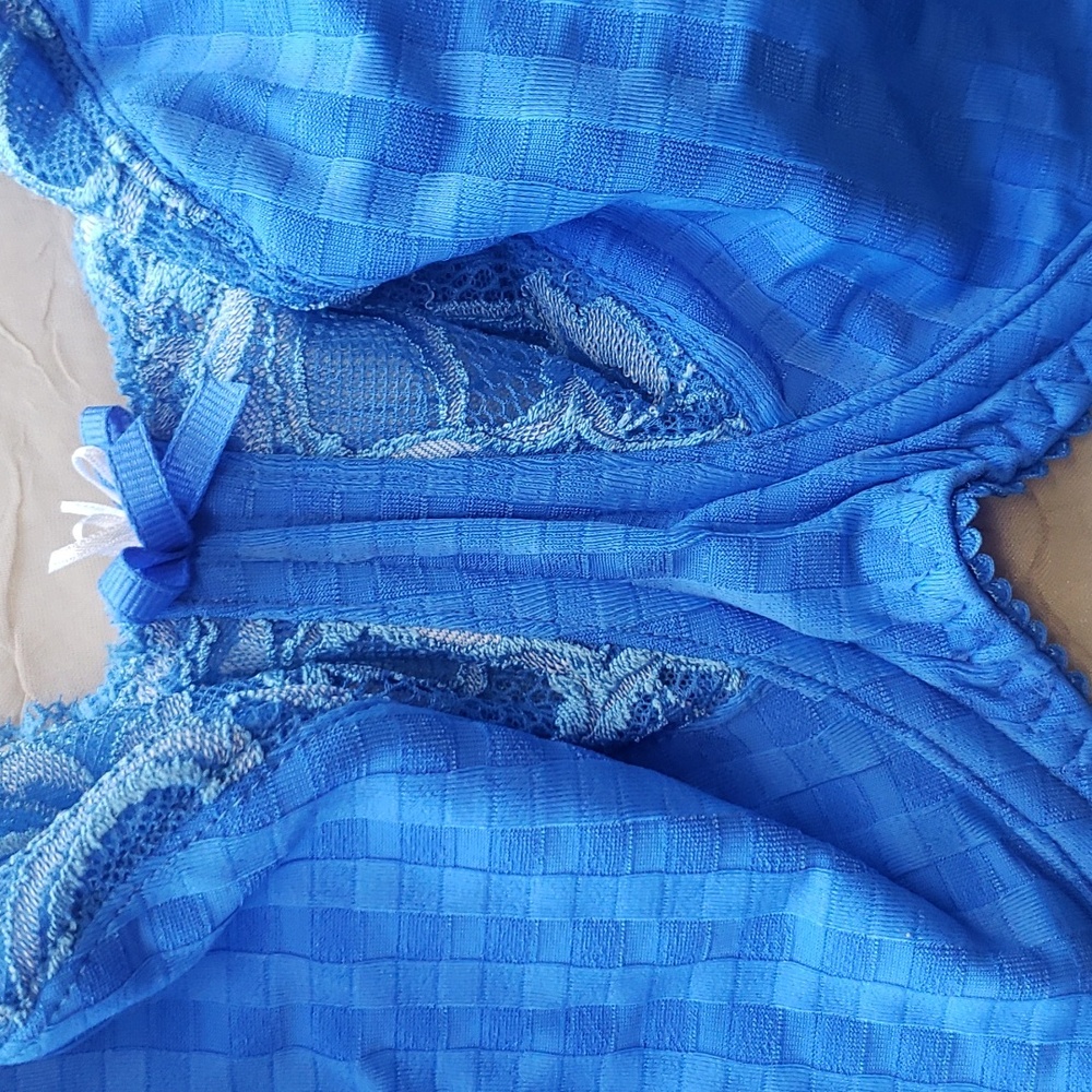 NWT Prima Donna Madison 3-parts Bra Blue Lace Underwire Bra 36UK - Picture 5 of 15